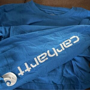 Carhartt Royal Blue Logo Loose Fit Long Sleeve